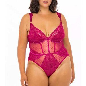 Oh La La Cheri Underwire Thong Teddy 1X (22-AL)